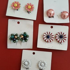 Vintage clip on earrings